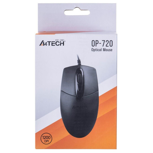 Mysz A4 TECH OP-720 A4TMYS43754 (optyczna; 800 DPI; kolor czarny)-10014507
