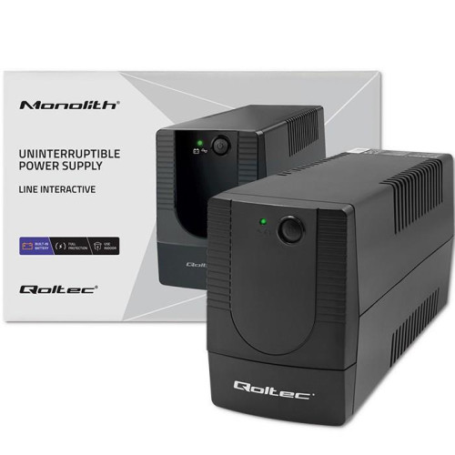 QOLTEC ZASILACZ AWARYJNY UPS LINE INTERACTIVE | MONOLITH | 850VA | 480W-10017996