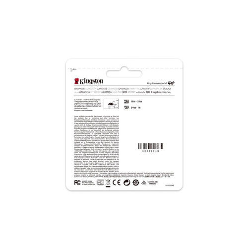 Karta pamięci z adapterem Kingston Canvas Select Plus SDCS2/128GB (128GB; Class 10, Class U1, V10; + adapter)-10040530