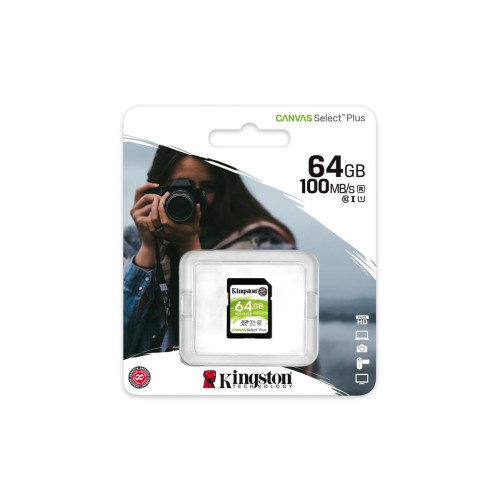 Karta pamięci Kingston Canvas Select Plus SDS2/64GB (64GB; Class U1, V10; Karta pamięci)-10040570