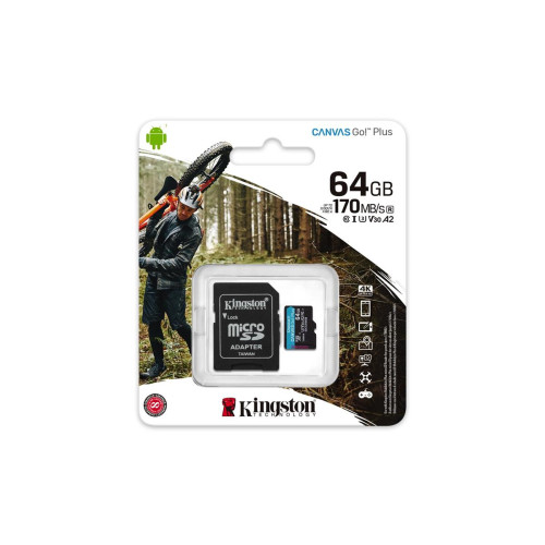 KINGSTON microSDXC Canvas Go Plus 64GB + adapter-10040587