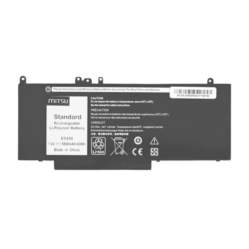Bateria Mitsu do Dell Latitude E5450, E5550 - 7.4v-1004429