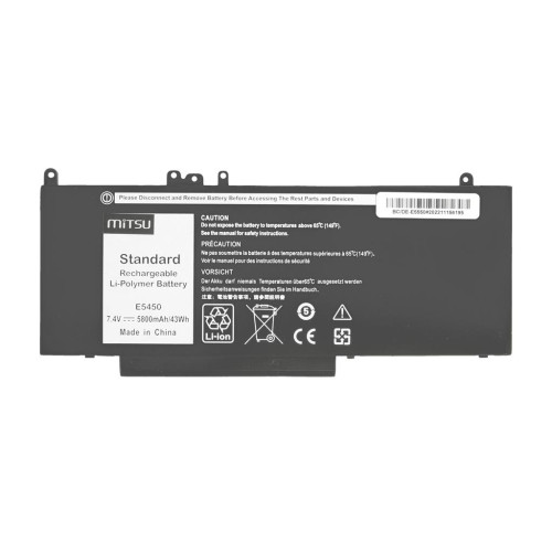Bateria Mitsu do Dell Latitude E5450, E5550 - 7.4V-1004429