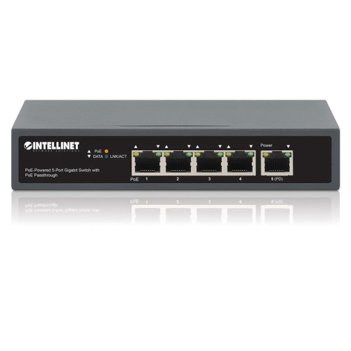 INTELLINET SWITCH GIGABIT 5X POE PASSTHROUGH ZASIL-10050195