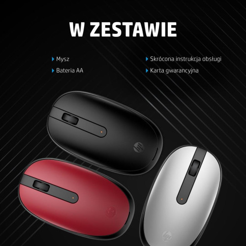 Mysz HP 240 Empire Red Bluetooth Mouse bezprzewodowa czerwono-czarna 43N05AA-10053542