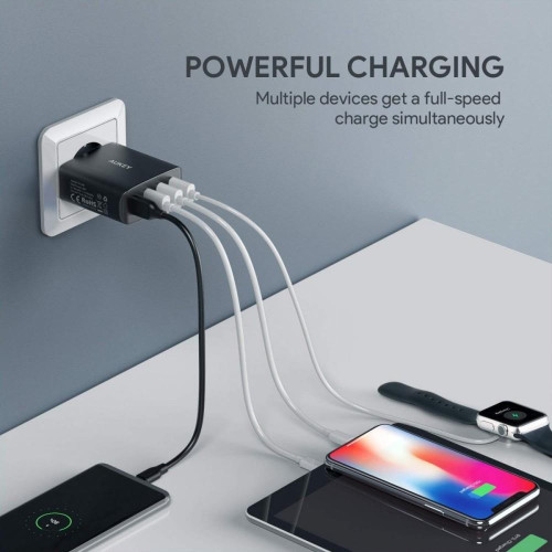 PA-T18 ładowarka sieciowa 4xUSB Quick Charge 3.0 10.2A 42W-1007207
