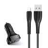 Ładowarka samochodowa 2xUSB C13 2.1 A lightning czarny NTU35LC13TZ -1013656