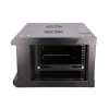 Szafka wisząca rack 4U 600x450 czarna szklane drzwi-10156283