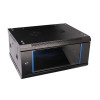 Szafka wisząca rack 4U 600x450 czarna szklane drzwi-10156290