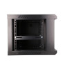 Szafka wisząca rack 6U 600x450 czarna szklane drzwi-10156353