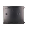 Szafka wisząca rack 6U 600x450 czarna szklane drzwi-10156354