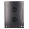 Szafka wisząca rack 6U 600x450 czarna szklane drzwi-10156355