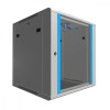 Szafka wisząca rack 12U 600x600 szara szklane drzwi -759993