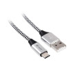 Kabel USB 2.0 Type-C A męski - C męski 1,0m czarno-srebrny-10156878