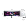 Samsung Monitor 57 cali G95NC VA 7680x2160 DUHD 32:9 3xHDMI 1xDP 2xUSB 3.0 KVM 1ms 240Hz HAS Gaming zakrzywiony 3Yd2d-10