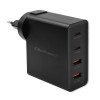 Ładowarka GaN Power Pro | 2xUSB-C | 2xUSB | 130W | 5-20V | 1.5-5A| PD | Czarna -10163737