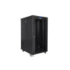 Szafa stojąca 19 cali 22U 600x800 drzwi szklane LCD (flat pack) v2 czarna-10164847