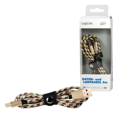 Kabel USB 2.0 A męski do USB-C męski, dł. 2m-1012601
