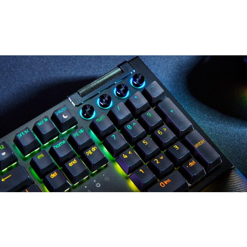 Mechaniczna klawiatura do gier Razer BlackWidow V4 X, żółty przełącznik, układ amerykański, przewodowy, czarny Razer-10133559