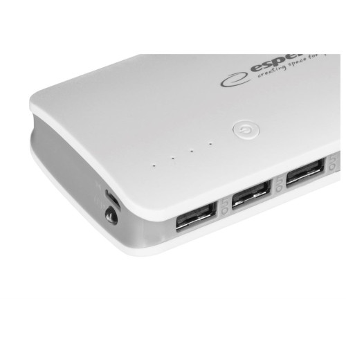 PowerBank Esperanza Radium EMP106WE (8000mAh; microUSB, USB 2.0; kolor biały)-10135746