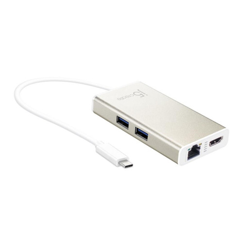 Stacja dokująca j5create USB-C Multi-Adapter - HDMI™/Ethernet/USB 3.1 HUB/PD 2.0 1x4K HDMI/2xUSB 3.0/1xRJ45 Gigabit; kol