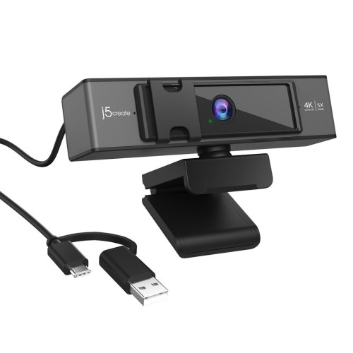 Kamera j5create USB 4K Ultra HD Webcam with 5x Digital Zoom Remote Control USB-C/USB 2.0; kolor czarny JVCU435-N-10138707