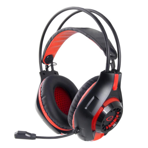 Słuchawki z mikrofonem gaming Deathstrike Czerwone -1014330