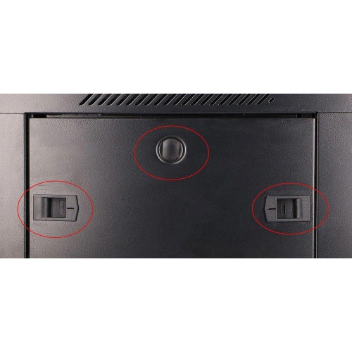 Szafka wisząca rack 4U 600x450 czarna szklane drzwi-10156279