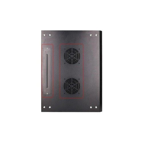 Szafka wisząca rack 4U 600x450 czarna szklane drzwi-10156280