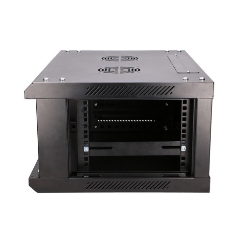 Szafka wisząca rack 4U 600x450 czarna szklane drzwi-10156283