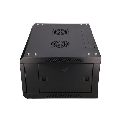 Szafka wisząca rack 4U 600x450 czarna szklane drzwi-10156291