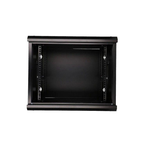 Szafka wisząca rack 9U 600x600 czarna szklane drzwi -10156344