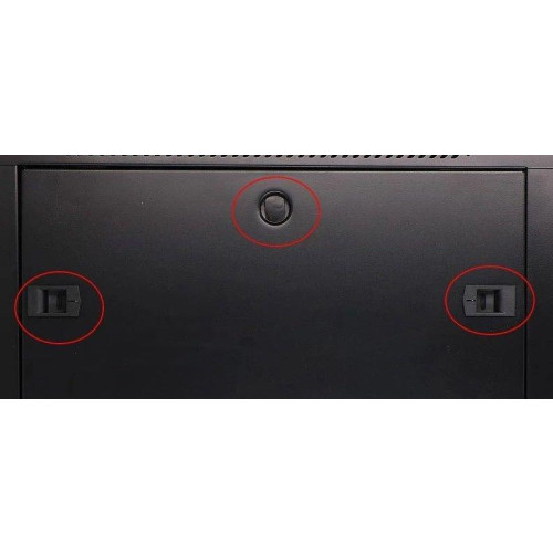 Szafka wisząca rack 9U 600x600 czarna szklane drzwi-10156345