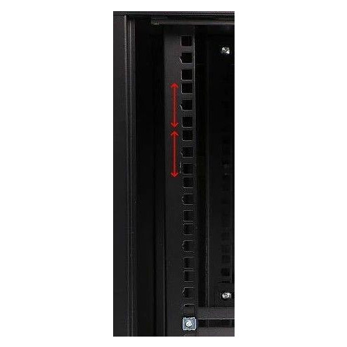 Szafka wisząca rack 9U 600x600 czarna szklane drzwi-10156346