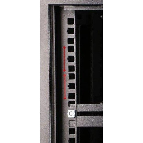 Szafka wisząca rack 6U 600x450 czarna szklane drzwi-10156358
