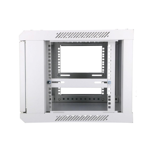 Szafka wisząca rack 6U 600x450 szara szklane drzwi-10156367