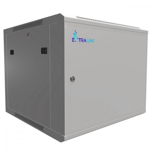 Szafka wisząca rack 9U 600x600 szara metalowe drzwi -7811552