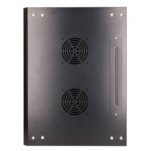 Szafka wisząca rack 12U 600x450 czarna szklane drzwi-10156520