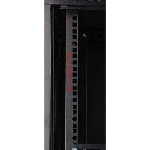 Szafka wisząca rack 12U 600x450 czarna szklane drzwi-10156523