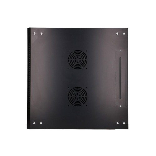 Szafka wisząca rack 12U 600x600 czarna szklane drzwi-10156557