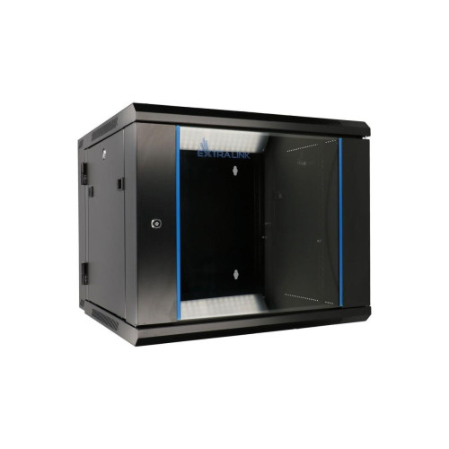 Szafka wisząca rack 12U 600x600 czarna dwusekcyjna -7811661