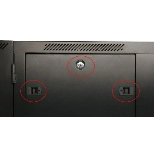 Szafka wisząca rack 12U 600x600 czarna dwusekcyjna-10156584