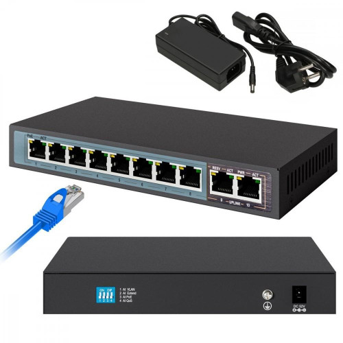 Switch Perses 8X EX-SG1008PE 10/100/1000M TX PoE AT/AF, Full Gigabit PoE-10156761