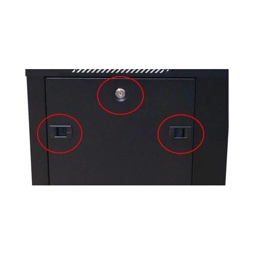 Szafa rack 15U 600x450mm czarna wisząca-10158315