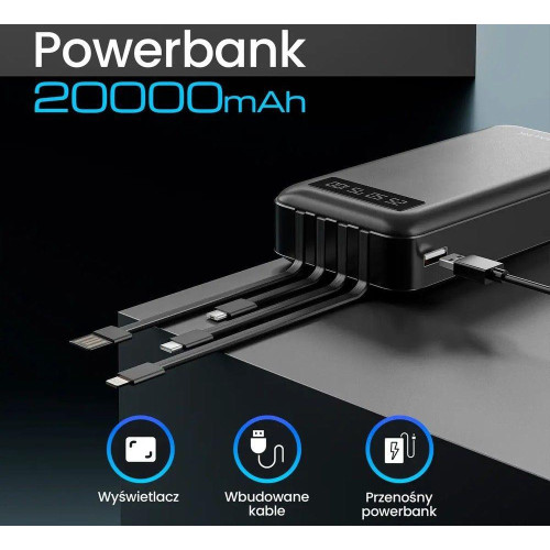 Powerbank EPB-084 EX.19614 czarny-10158921