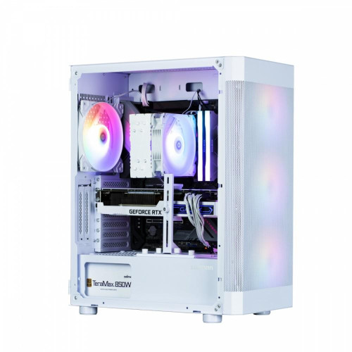 Obudowa I4 TG ATX Mid Tower 4 fans RGB Biała-10160409