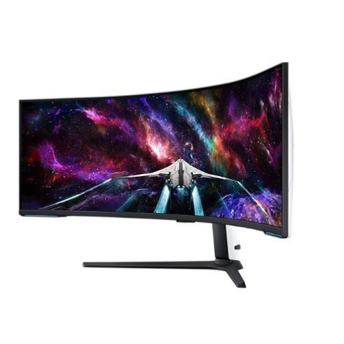 Samsung Monitor 57 cali G95NC VA 7680x2160 DUHD 32:9 3xHDMI 1xDP 2xUSB 3.0 KVM 1ms 240Hz HAS Gaming zakrzywiony 3Yd2d-10