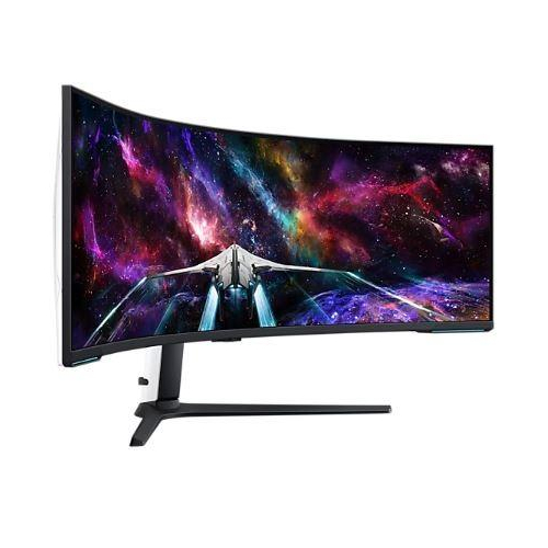 Samsung Monitor 57 cali G95NC VA 7680x2160 DUHD 32:9 3xHDMI 1xDP 2xUSB 3.0 KVM 1ms 240Hz HAS Gaming zakrzywiony 3Yd2d-10