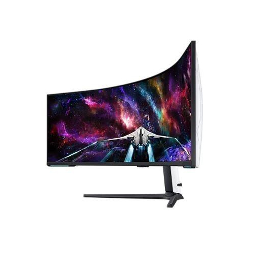 Samsung Monitor 57 cali G95NC VA 7680x2160 DUHD 32:9 3xHDMI 1xDP 2xUSB 3.0 KVM 1ms 240Hz HAS Gaming zakrzywiony 3Yd2d-10