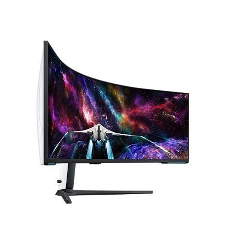 Samsung Monitor 57 cali G95NC VA 7680x2160 DUHD 32:9 3xHDMI 1xDP 2xUSB 3.0 KVM 1ms 240Hz HAS Gaming zakrzywiony 3Yd2d-10